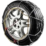 Auto Tecnik Pair of Corrosion Resistant Car Tyre KNS Snow Chains Anti Skid Easy to Fit Winter Grip 20Mn2 Steel, To Fit Car, SUV &amp; Van Tyre Width 145 - 240mm, Rim Size 13 - 17 Inch Wheels (Model F)