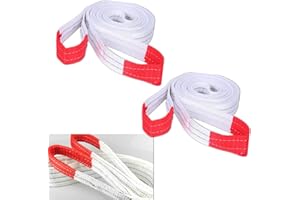 CICIXIXI Cinghia di sollevamento con cinghia piatta, 2 pezzi di nastro di sollevamento da 2 m, 2000 kg, resistente e resistente, in poliestere duplex per ascensori di carico, cinghia per cinghia