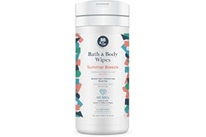 BB&CO Bath & Body Wipes — Summer Breeze — 30 Wipes — Use as Diaper Wipes, for Bath & to Freshen — Alcohol, Chlorine, & Rinse Free — No EDCs — Safer for Baby — Good for the Whole Family — Made in USA
