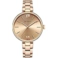 Curren 9017 Quartz Movement Round Dial Stainless Steel Strap Waterproof Women Wristwatch - Black