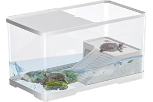 YONUARET Acquario Per Tartarughe Per Rettili Acquario Con Piattaforma Basking, Habitat Per Tartarughe, Multiuso Per Tartarughe Scatola Per L'allevamento Grande Acquario Per Tartarughe Per La Casa