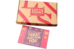 LOTTIE SHAW'S Lottie Shaws - Letter Box Pack of 4 Traditional Oat Flapjacks with Cherries & Almond Flavouring 400g, Seriously Good Yorkshire Treat, Great Gift for Posting, in a Letterbox Sized Gift Box, Vegan Treat