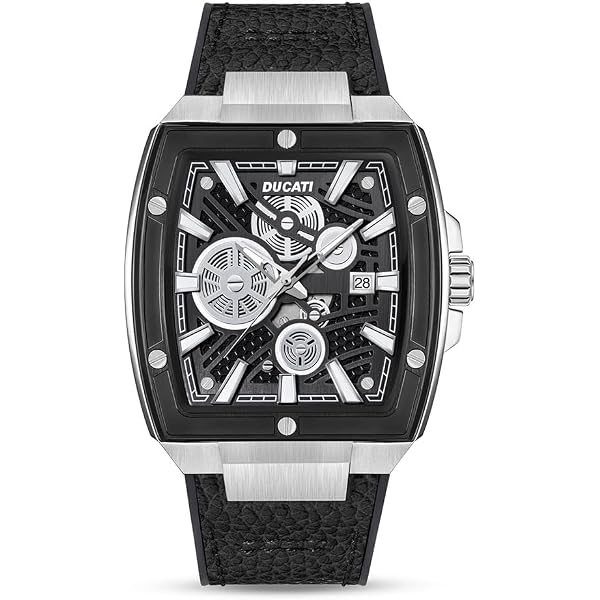 Orologio Da Polso Uomo Analogico Quarzo 8860G Pelle Nero Quadrante Nero