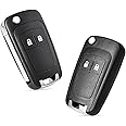 Heart Horse 2 PCS 2 Buttons Remote Control Car Key Case Replacement Fob Compatible with Vauxhall Opel Bu-ick Astra Insignia Vectra Zafira Meriva Mokka Key Shell (with Blade)