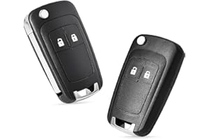 Heart Horse 2 Piezas Carcasa de Llaves de Coche de 2 Botones Repuesto para Op*el Vauxhall Astra J Insignia Corsa Meriva B Zafira C Mokka Adam Funda Plegable Llaves Mando a Distancia Coche (con Hoja)