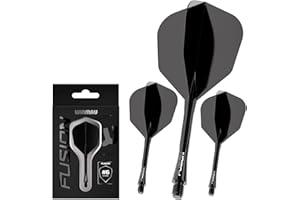 WINMAU Freccette Fusion Sistema Integrato di Volo e Albero - No.6 Forma e Design - Disponibile in Breve, Intermedio e Medio - Disponibile in Una varietà di Colori