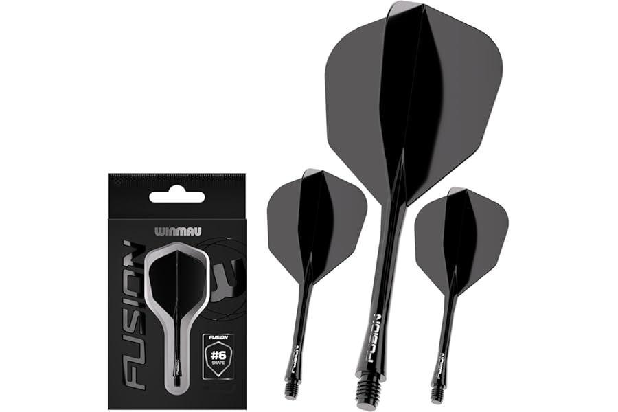 WINMAU Fusion Integrated Flight and Shaft System No.6 – One-Piece Dart Flights and Shafts