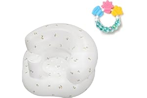 MXHBSTP Inflatable Baby Chair, Inflatable Baby Seat, Portable Blow Up Chairs, Lightweight Beach Chair with Sitting Support for Indoor Sitting Posture Training Outdoor Picnics and Beach Outings