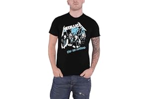 Metallica T Shirt Vintage Ride The Lightning Band Logo Official Mens Black