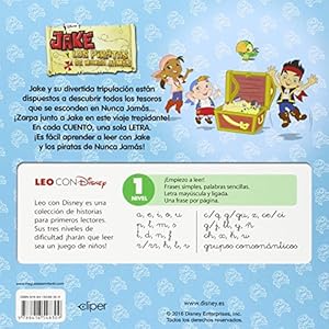 Jake y los piratas de Nunca Jamás. Un cuento para cada letra: p, l, m, s (Leo con Disney Nivel 1)