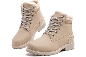 Hitmars Winterstiefel Damen Gefüttert Winterschuhe Stiefeletten Warm Winter Stiefel Kurzschaft Schneestiefel Boots Frauen Wandern Schwarz Braun Grau Pink 36-43 EU