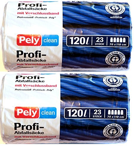 Preisvergleich Produktbild 46 Stück 120-Liter Schwerlast Müllbeutel, 70x110 cm Abfallsäcke