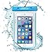 Produktbild Wasserdichte Hülle , Ubegood Wasserdichte Handyhülle Wasserfeste Tasche, Staubdichte, Schneeschutzanlage Tasche für iPhone 6s/6/6s plus/5s, Samsung Galaxy S6/S5, Smartphone unter 6 Zoll (Blau)