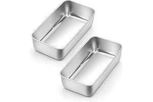 HaWare forma do pieczenia chleba, zestaw 2 sztuk, prostokątna forma do pieczenia tostów, forma do pieczenia chleba i ciasta, zdrowa i trwała, odporna na mycie w zmywarce - 23,5 x 12,6 x 6 cm, stal