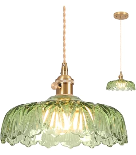 Thabur Groene Plafondlamp Bloemvorm | Opalineglazen kap