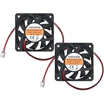 Ventola Di Raffreddamento ANVISION 60x60x15mm, 24V CC, Doppio Cuscinetto A Sfera, 4000 RPM, 17.6 CFM, Confezione Da 2 - 5