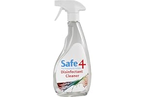 Safe4 Professional Surface Disinfectant Cleaner Ready to Use 500ml - Safe for Pets - Ideal for Home, Animal, Bird & Pet Cages & General Commercial Office Cleaning (500 ml (Pack of 1), Odourless)