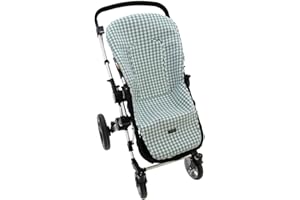 Rosy Fuentes Funda de Verano para Silla Paseo Universal - Colchoneta para Carrito Bebé- Transpirable-Compatible con Bugaboo, Jane, Concord, Baby Jogger, Bebecar…0-verde