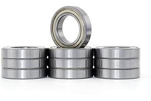 XiKe 10 Pezzi 609ZZ Cuscinetti a sfera in miniatura 9x24x7mm Acciaio al cromo e guarnizioni metalliche, pre-lubrificate, 609-2Z Cuscinetti radiali rigidi a sfere sigillati