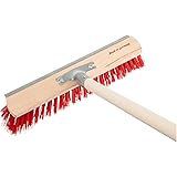 SHW-FIRE 59047 Straßenbesen Industriebesen Besen 40 cm breit Kratzkante Straße Boden Schnee Robust Elastonborsten mit Stiel E