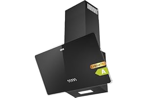 CIARRA CAB6750-VC Dunstabzugshaube 60cm, Abluft/Umluft-Dunstabzugshaube Energieeffizienz der Klasse A 350m³/h Schräghaube