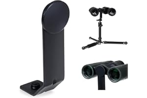 Praktica Binocular L Shaped Tripod Adapter, Universal Tripod Mount, 1/4 Inch Metal Bracket for Roof & Porro Binoculars, Bird Watching, Wildlife Observation in Hides