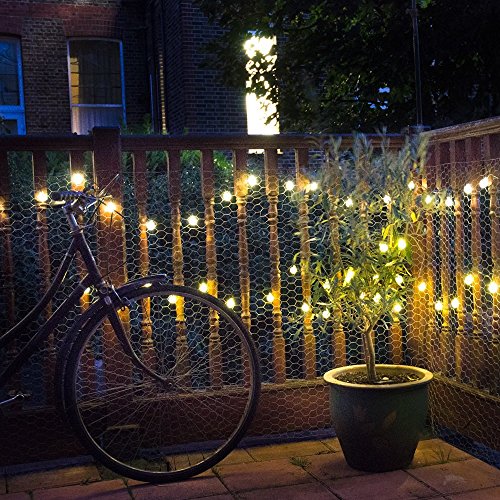Akale 30er LED Solar Lichterkette Garten Globe Außen Warmweiß 6 Meter, Solar Beleuchtung Kugel für Party, Weihnachten, Outdoor, Fest Deko usw. [Energieklasse A+++] - 3