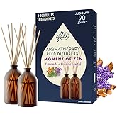 Glade Aromatherapy Diffuseur Bâtonnets - Infusé Aux Huiles Essentielles - Jusqu'à 90 Jours De Parfum - Moment of Zen, Lavande