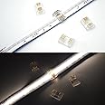 Boarda RGBW COB LED Strip Connectors,5-Pin 12mm Gapless Solderless Connection Strip to Strip Connector for 12mm RGBW COB LED Strip Lights (5P-12mm-RGBW, Connector-Strip to Strip)