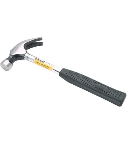 Faithfull 16Oz Steel Shaft Claw Hammer – Heavy-Duty Carpenter's Hammer With Non-Slip Grip