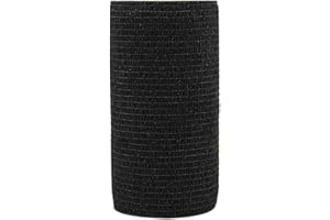 JPHYLL Risscly Schwarz 10cm cohesive Bandage,selbsthaftende fixierbinde verband bandage mullbinden selbsthaftend bandagen 6 Rollen