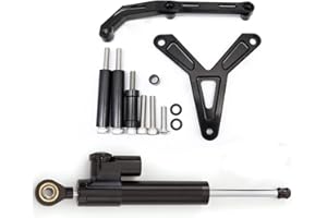 NICEDOLL Per Tracer MT-09 MT09 900 GT 2021 2022 2023 CNC Moto Ammortizzatore Sterzo Stabilizzatore Buffer Barra di Controllo con Staffa di Montaggio Kit di Supporto Set Completo Posteriore