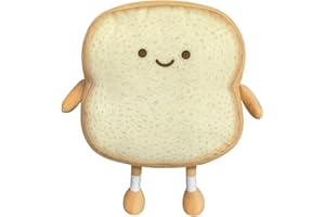 Yuqilin 18×18×6 CM Peluche Kawaii, Tostada Peluche Navidad, Pan Peluche Almohada, Pequeño Mewaii Peluche, Adecuado para Regalos para Niños, Amigos o Mascotas