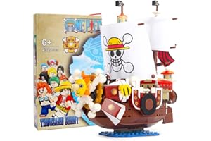HEYCCO One Piece Thousand Sunny Set SY6298 Compatible avec Le-go Livré avec 9 Figurines d'équipage,A
