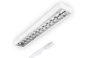 ‎ELG LEUCHTEN ELG Leuchten LED Rasteranbauleuchte 150cm 20 Watt 2790lm 3000K (Warmweiss) Büroleuchte Deckenleuchte Bürobeleuchtung Rasterleuchte Deckenlampeoptional Pendelleuchte