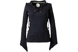 Vishes - Alternative Bekleidung - Elfenshirt mit Zipfelkapuze und Bändern zum Schnüren