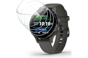 Vauki 4 sztuki osłony ekranu do Garmin Venu 3s, bez pęcherzyków, odporny na zarysowania, ultracienki, wytrzymały, łatwy montaż, HD przezroczysta miękka folia ochronna z TPU