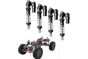 Hensych 4 szt. amortyzator RC ze stopu aluminium o wysokiej wytrzymałości amortyzator zestaw amortyzatorów, podwójna beczka amortyzator ujemnego ciśnienia do 1/10 RC Car Truck Axial/SCX10/D90/TRX-4 RC