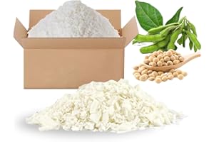 Tiffora Pure Soy Wax Flakes 100% Natural, 1kg to 50kg, Melting Point 48-50°C, for Candles, DIY Soaps & Melts (5, Kilograms)