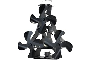 Tomersun Stove Fan 12 Blades Large Log Burner Fan, Fireplace Fan Heat Powered, Wood Burning Stove Fan for Wood Burner Stove Top