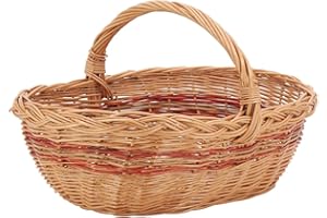 NON DEFINIE Panier Champignons Osier Buff et Retro