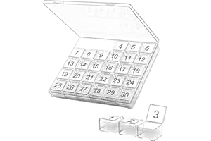 SVCEQZE Organizador De Pastillas Mensual, 21.2x17.6x2.7cm Monthly Pill Organizer, Pastillero Diario, PP Organizador De Píldoras, Caja De Pastillas De 30 Días para, Medicine and Medication