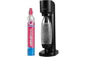 ‎SODASTREAM SodaStream Wassersprudler GAIA mit CO2-Zylinder | inkl. 1x 1L FUSE Kunststoffflasche (spülmaschinengeeignet) | Farbe: Schwarz