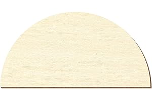 Bütic GmbH Contreplaqué zuschnitte Cercle – 1/2 Taille, halbkreise – Sélection – Peuplier 3 mm, 18 x 36cm