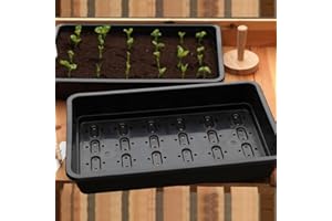 Britten & James Professional Standard Seed Tray Black with Holes [Pack of 10] 37.5 x 23cm/15 x 9. Heavy duty trays made from extra thick plastic with efficient drainage holes