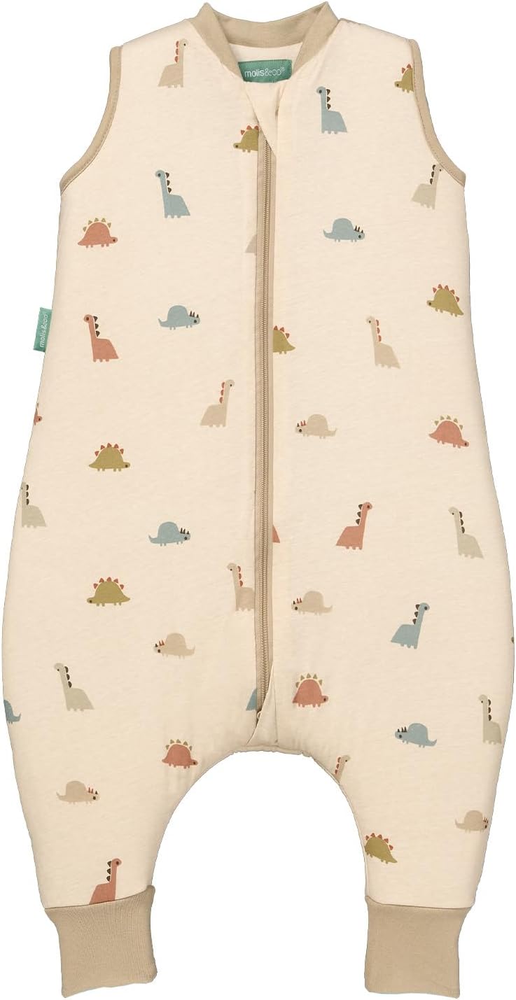 molis&co - Pijama Manta con Pies 2.5 TOG - 80 cm (2 años) - Ideal para Invierno - Suave y cálido - 100% algodón (Oeko-Tex 100) - Dinos