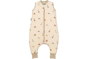 molis&co Baby Sleeping Bag with Feet, 2.5 TOG, All-Year Sleeping Bag, Baby Sleeping Bag with Legs, 100% Cotton (Oeko-Tex 100), Premium Quality Winter Sleeping Bag, Dinos (80 cm)