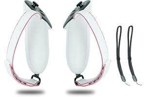 OKESYO 5 teiliges Set Meta Quest 3 Zubehör, Enthalten Wipptastenkappe, Geflochtene Handschlaufe, Brillenputztuch, Austauschbare Batterieabdeckung, Metallschnalle, Meta Quest 3 Zubehör