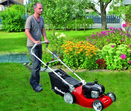 Einhell Benzin Rasenmäher GC-PM 46/1 S B&S (1,65 kW, 125 cm³, 46 cm Schnittbreite, 50 l Fangsack, 9-fache Schnitthöhenverstellung 30-80 mm) - 7