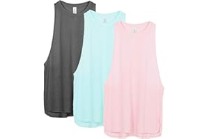 icyzone Oddychające podkoszulki sportowe dla kobiet, zestaw 3 szt